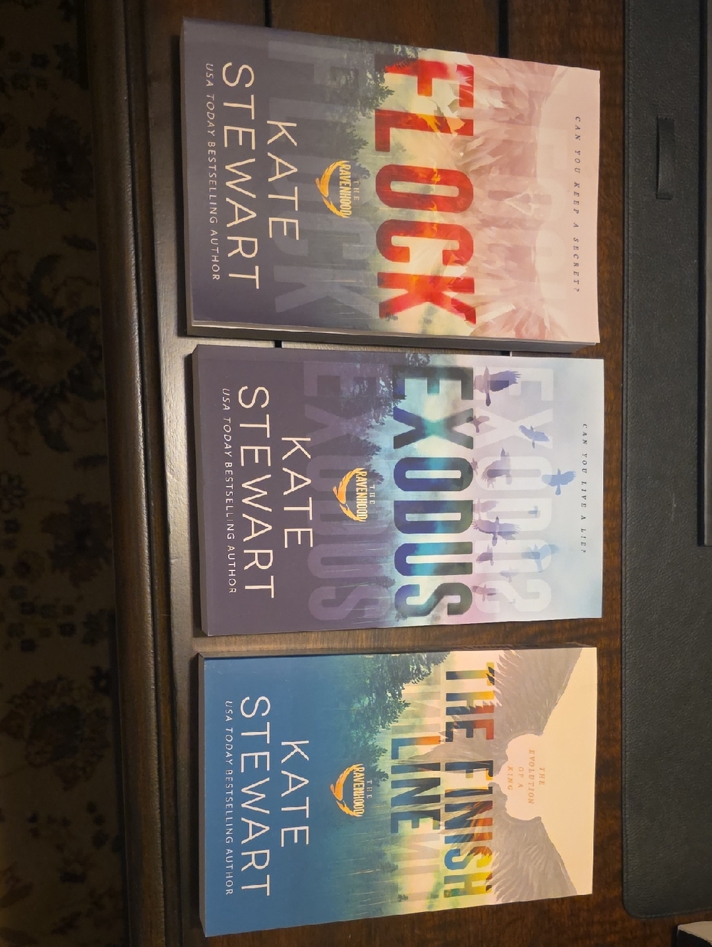 Kate Stewart Flock, Exodus, The Finish Line - Colorful Paperback Set